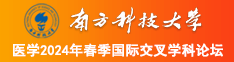 美女被艹B黄片免费看南方科技大学医学2024年春季国际交叉学科论坛